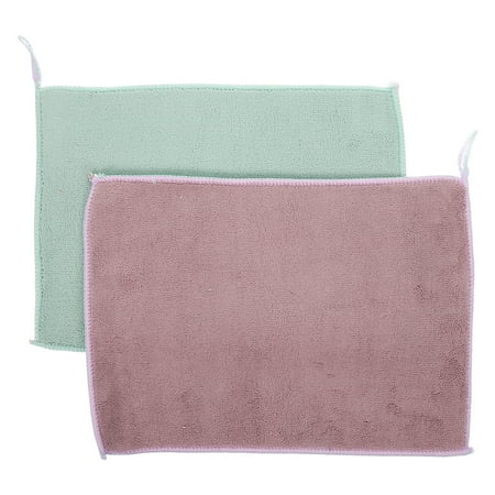 AURARMLET Double Layer Design Kitchen Washcloths 2Set Water Absorbent