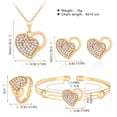 thumbnail image 4 of Wentin Reduced Bracelets Gold Plated Heart Cubic Zirconia Cz Jewelry Sets For Women, 4 of 10
