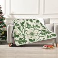 thumbnail image 7 of Yayeee Throw Blanket for Couch Soft Warm 60" x 80" Sofa Chair Bed Decoration, Green Floral, 7 of 7