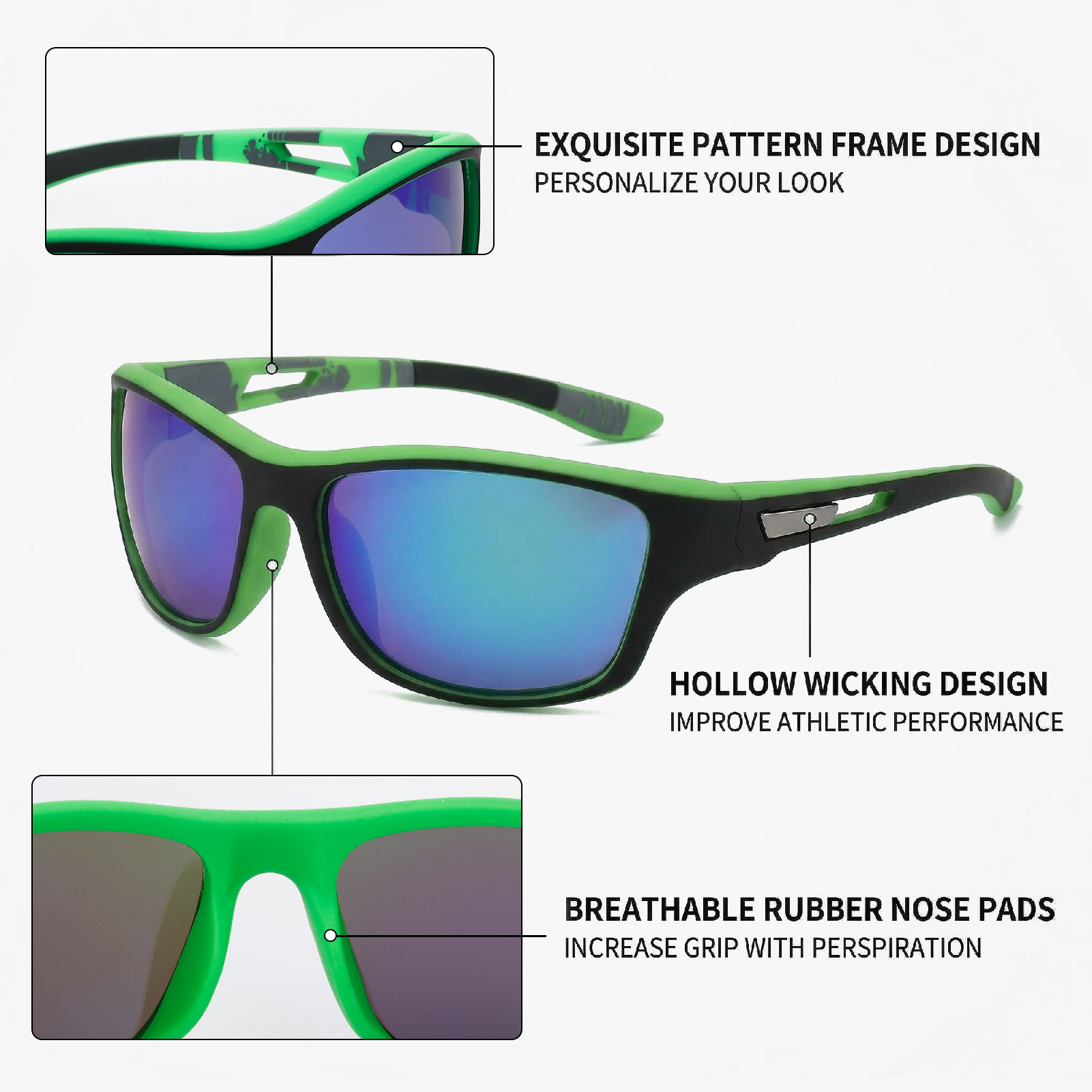 Bocaoying 6-Pack Men's Polarized Sport Sunglasses photo 3