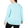 thumbnail image 6 of Ideology Womens Plus Size Ruched Side Top,Crystal Mist,1X, 6 of 9