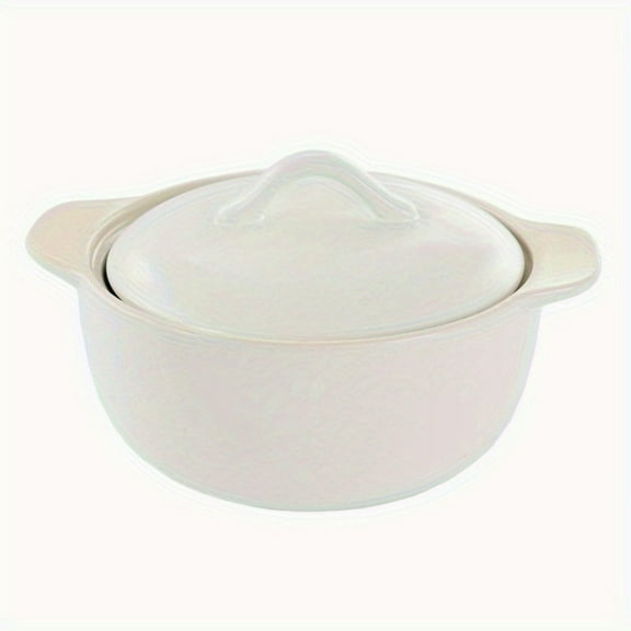 2.3 Quart White Round Casserole with Lid, Perfect for Baking!