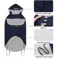 thumbnail image 2 of Extra Large Hooded Dog Raincoat With Reflective Strips 100% Waterproof Dog Rain Jacket, 2 of 5