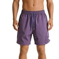 thumbnail image 7 of Besolor Workout Shorts for Men Wide Leg Drawstring Elastic Waist Quick Dry Breathable Athletic Hiking Shorts with Pockets(3X-Large,Purple), 7 of 7