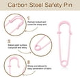 thumbnail image 3 of Uxcell 30pcs Alfileres de Seguridad 63mm Pintura al Horno Gran Alfiler de Seguridad para Ropa, Rosa, 3 of 6