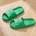 thumbnail image 4 of Honeeladyy Slippers for Women and Men Comfort House Slippers Shower Shoes Lightweight Indoor Slides Bathroom Sandals Green 36, 4 of 4