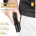 thumbnail image 2 of Linterna ultrapotente, minilinterna LED tipo C recargable de 800 lúmenes, 5 modos de luz, linterna táctica impermeable IPX4 para camping, senderismo y emergencias., 2 of 5
