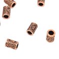 thumbnail image 4 of 24 Uds. Cuentas de pelo vikingo, cuentas de tubo de pelo Vintage para barba, collar con colgante de pulsera trenzada de pelo, 4 of 8