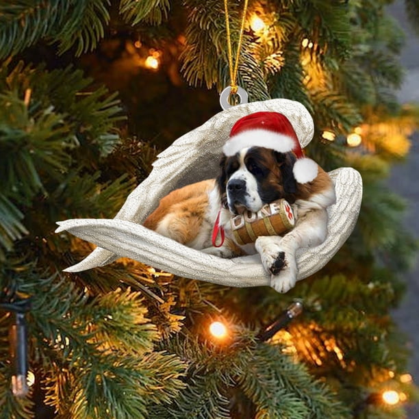 Adornos navideños, adornos navideños, regalos navideños, colgante decorativo de perro, colgante para árbol de Navidad, accesorios decorativos, colgante de ángel