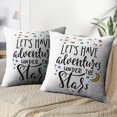 thumbnail image 3 of LALILO Throw Pillow Covers Stars Love Romantic Travel Space Quote Cushion Cover 18" x 18", 2 Pack, 3 of 6