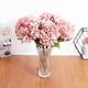 thumbnail image 2 of Daboolka Ramo de flores artificiales de hortensias de seda, flores de boda, fiesta nupcial, decoración del hogar (rosa claro), 2 of 3