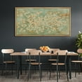 thumbnail image 2 of IDEA4WALL Extra Large Framed Canvas Print Wall Art Rustic Birds in Flight Abstract Pattern Fine Art Retro Swallow Flock Illustrations Oversized Artwork Relax/Calm for Room Decor - 60"x30", 2 of 5
