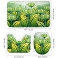 thumbnail image 3 of Shower Sets for Bathroom, Gold Vine Leaf Pattern Printed on Cute Shower Curtain Sets with Rugs, Suitable for Small Bathroom Gym Guest Bath, 72 x 72 inches, 3 of 8