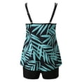 thumbnail image 7 of QLEICOM Womens Swimsuits Tummy Control Plus Size Swimsuit Coverup Conservative Print Strappy Back Set Two Piece Swimsuits Swimdress Black L, 7 of 7