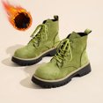 thumbnail image 6 of Womens Combat Boots Faux Suede Lace Up Chunky Platform Lightweight Non Slip Work Hiking Booties, 6 of 7