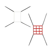 Baoblaze 2 Pieces Strike Zone Target for Baseball Softball Net Accuracy Training Practice White and Red