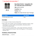 thumbnail image 2 of Rear Brake Pad Set - Compatible with 2011 Mercedes-Benz SLK300 Base, 2 of 2