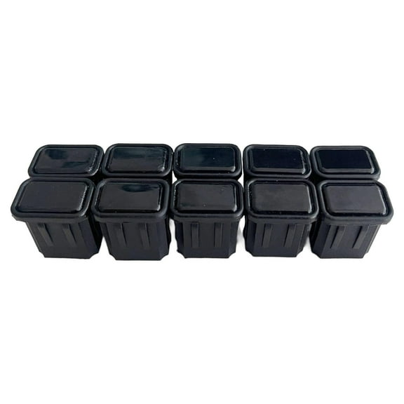 Vsenkes 10 Pieces Hockey End Butt Cap Hockey Stick End for Roller Hockey 1.84cmx2.62cm