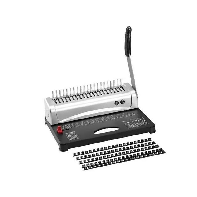 Binding Machine Comb Binding Machine 21Holes Binding 450 Sheets Book Binder Machine With 100 PCS 3/8'' Comb Spines