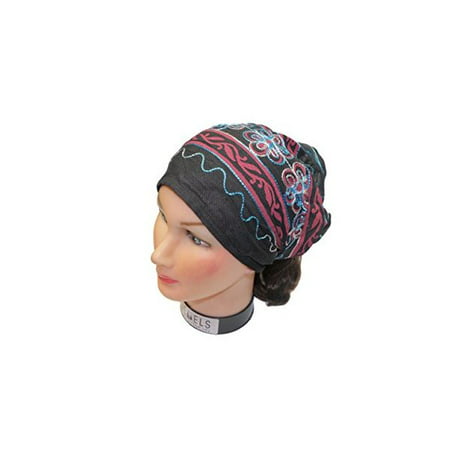 Floral Band Embroidery Headbands / Head wrap / Yoga Headband / Head Sarf / Best Looking Head Band for Sports or Fashion, or Exercise (Best Looking Black Pussy)