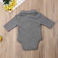 thumbnail image 3 of Baby Boy Fashion Jumpsuit T Shirt Button Style Monochrome Pocket Romper, 3 of 5