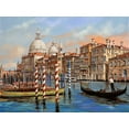 thumbnail image 2 of Borelli, Guido 14x12 Gold Ornate Wood Framed with Double Matting Museum Art Print Titled - il Canal Grande, 2 of 4