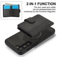 thumbnail image 5 of Allytechgroup Detachable Cards Holder Case for Samsung Galaxy S25, RFID Blocking 2 In 1 Wallet PU Leather Case with Stand Compatible with Magsafe Shockproof Cover for Samsung Galaxy S25, Black, 5 of 5