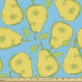 thumbnail image 1 of Fruits Sofa Upholstery Fabric by the Yard, Hand Drawn Like Repetitive Pattern Depiction of Vintage Style Pears, Decorative Fabric for DIY and Home Accents, Pale Sky Blue and Mustard by Ambesonne, 1 of 5