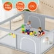 thumbnail image 5 of Baby Playpen XVISHX, extra grande, 200 x 200 cm, para interiores y exteriores, gris, 5 of 7
