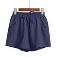 thumbnail image 5 of ibuvkizy Womens Shorts Clearance,Casual Summer Shorts for Women,Women's Shorts High Waist Linen Loose Thin Wide Leg Linen Shorts,Comfy Short Pants Drawstring Elastic Waist Pocketed Shorts, 5 of 6