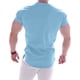 thumbnail image 4 of Camiseta de manga corta para fitness para hombre - Camiseta elástica de secado rápido para gimnasio/correr - Ropa deportiva de poliéster en tallas M-XXXL, 4 of 4