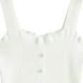 thumbnail image 4 of XXWXYD Girls Crop Tank Tops Kids Ruffle Hem Camisole Button Summer Sleeveless Undershirts Teen Dance Hawaiian Shirts Cute Camisoles, 4 of 6