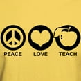 thumbnail image 3 of CafePress - Peace Love Teach Light T Shirt - Men's Classic Graphic T-Shirt, 3 of 4