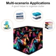 thumbnail image 2 of Robot Unicorn Attack Foldable Organizer Bins with Handle, 10.8"x10.5"x10.6", Large Capacity Clothes Storage Storage Cubes, 2 of 6
