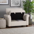 thumbnail image 2 of Mainstays Rolled Arm Storage Accent Chair, Cream, 2 of 9