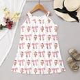 thumbnail image 4 of Gbsyewxs Dresses For Girls Strappy Sleeveless Bow Ice Cream Print Casual Midi Summer Girls Clothes Pink Size 11-12 Years, 4 of 5