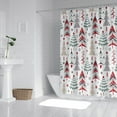 thumbnail image 1 of Christmas Digital Print Shower Curtain Watertight Mould Resistive Polyester Divider Curtain Includes Hooks Ideal For Bathroom Decor, 1 of 6