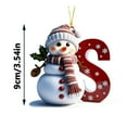 thumbnail image 1 of Adornos Navideños con Letras 2025, Colgante de Ciervo Navideño, Decoración de Madera para Mesa, Adornos Personalizados, 1 of 6