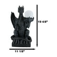 thumbnail image 3 of Ebros Crouching Dragon On Pedestal Side Table Floor Ball Globe Lamp Statue 20" H, 3 of 10