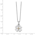thumbnail image 3 of SS White Ice .01ct. Diamond & Gold-plated Four Hearts Necklace 18 Inch, 3 of 3