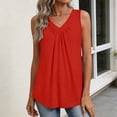 thumbnail image 4 of Women Summer Tank Tops Womens Sleeveless Tops Womens Camisole Tank Tops Wide Strap Tank Tops Long Tunic Tank Tops for Women Womens Flowy Tops Sleeveless Tunic Tops Red M, 4 of 8