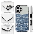 thumbnail image 3 of Compatible with iPhone 11 12 13 mini 14 15 16 Pro Max Plus Wallet Case with Card Holder, PU Leather Kickstand Card Slots Case ( Water Pattern Contrast, iPhone 14 Pro), 3 of 7