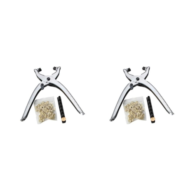 relayinert 1/2/3/5 Efficient Eyelet Pliers Set For Quick And Precise Workmanship Silver Durable 2PCS