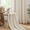 Beige-52"W x 84"L (Pack of 2), variant on 2 Panels Linen Leaf String Flembroidered Semi Sheer Curtain Farmhouse Voile Curtafor Living Room Bedroom Window Yellow 52 X 84 Inc