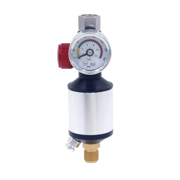 Air Pressure Regulator Gauge & Air Filter Oil Water Separators