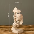 thumbnail image 3 of Keep Silent Men Figurine Minimalist Style Creative Face Sculpture for Living Room Desktop Cabinet, 3 of 3