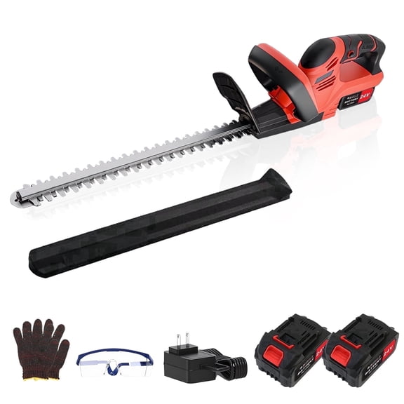 22 inch Cordless Hedge Trimmer, Electric Hedge Trimmer with 2×3.0Ah Batteries for Cutting Trimming Bushes and Shrubs