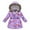 Purple, variant on Little Big Boys Girls Hooded Down Jacket Kids Thicken Warm Winter Coat Outerwear Navy 10 Years