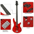 thumbnail image 3 of Electric Bass Guitar 4 Strings Full Size P Bass Beginner Kit Black for Starter with Gig Bag, Guitar Strap, and Guitar Cable, 3 of 7