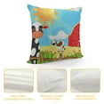 thumbnail image 4 of Chilfamy Farm Cow Animal Throw Pillow Cover Soft Farm Nursery Decor Sheep Decorative Throw Pillowcase Room Decorative Milk Cow Pillow Case Cushion Cover Natural Theme Blue Cushion Case, 4 of 5